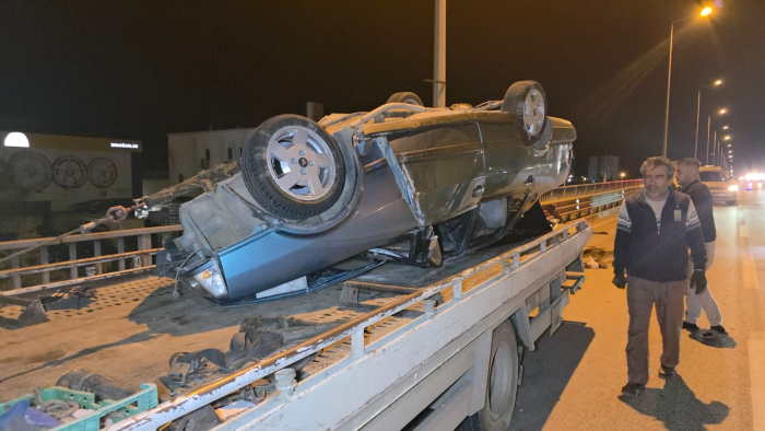 Antalya’da Takla Atan Araçtan Mucize Kurtuluş