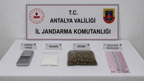 Antalya'da uyuşturucu operasyonunda 1 şüpheliye işlem