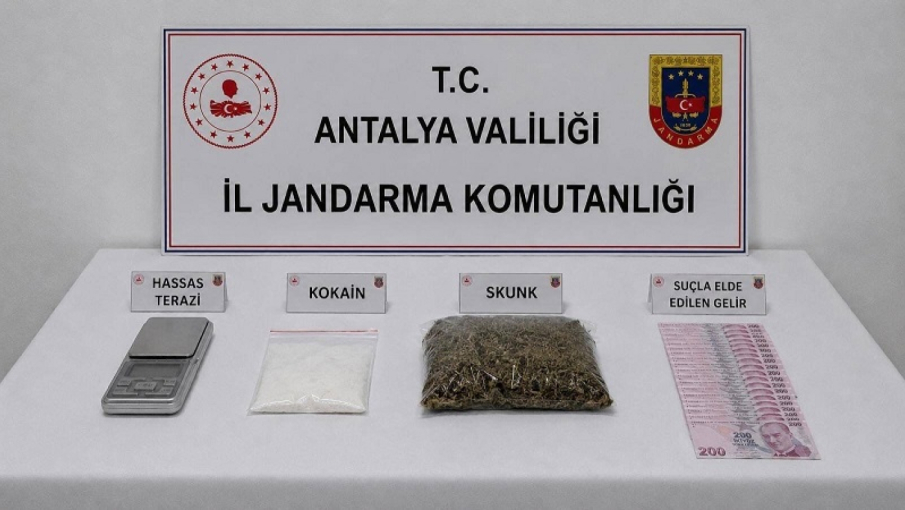 Antalya'da uyuşturucu operasyonunda 1 şüpheliye işlem